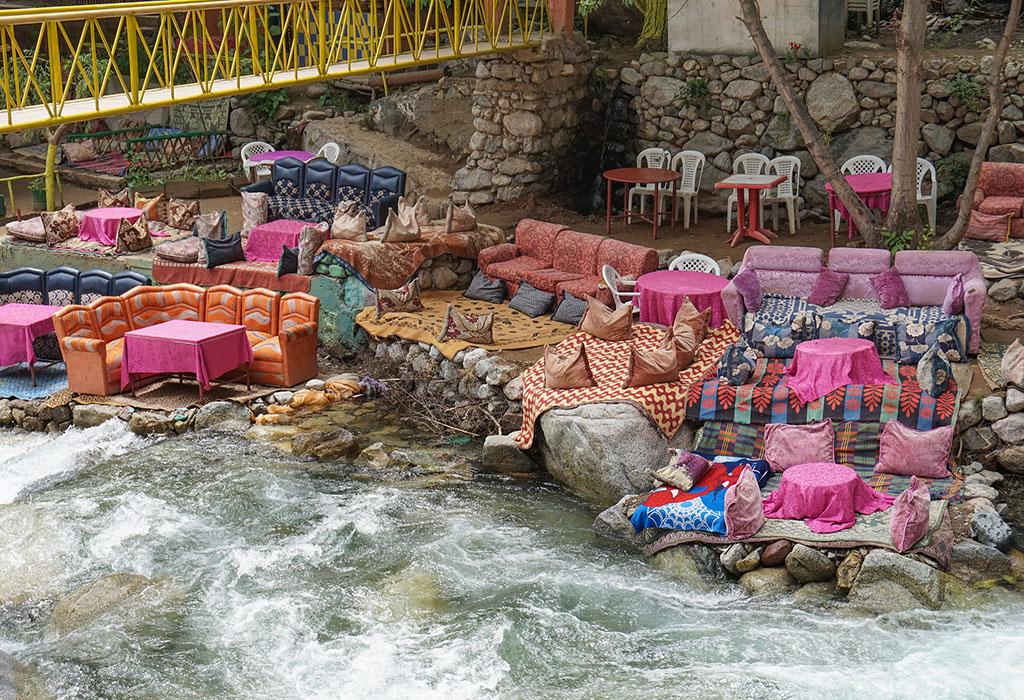 Cafe by the river in Ourika, Morocco
